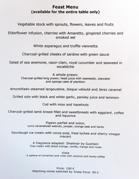 el celler de can roca menu